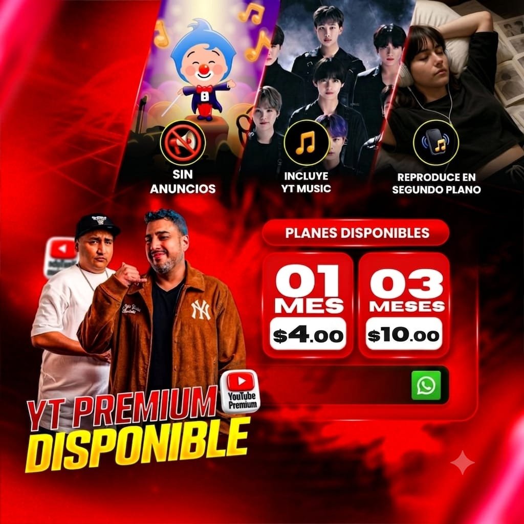 YouTube Premium 3 Meses